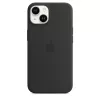 Cover Apple iPhone 14 Silikon Case mit MagSafe Mitternacht