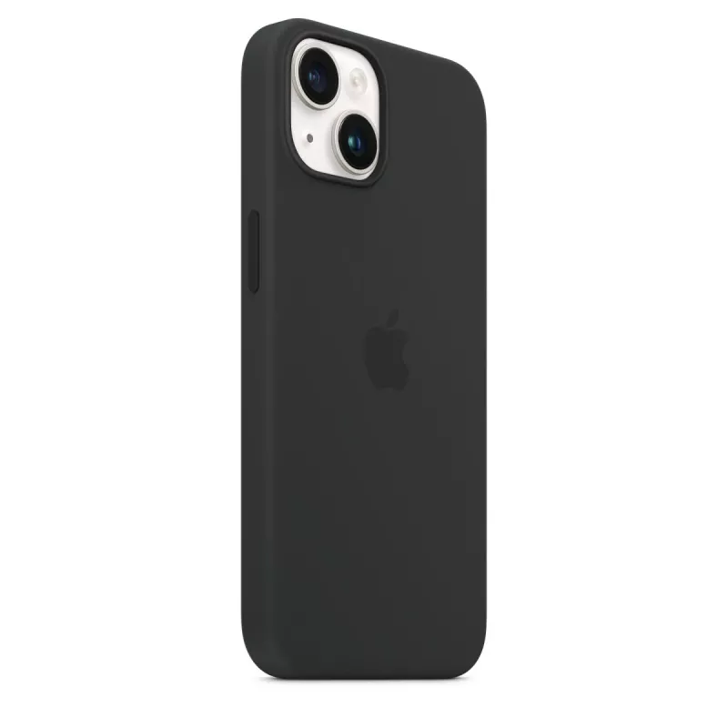 Cover Apple iPhone 14 Silikon Case mit MagSafe Mitternacht