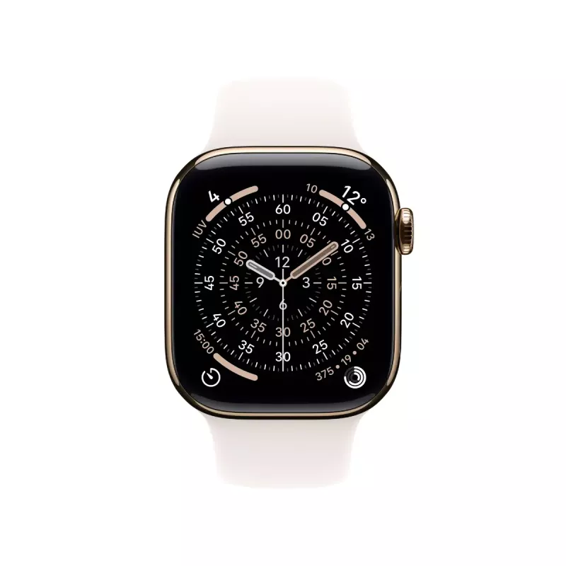 APPLE Watch Series 11 GPS + Cellular 46mm Gold Titanium Gehäuse mit Light Blush Sportband - M/L