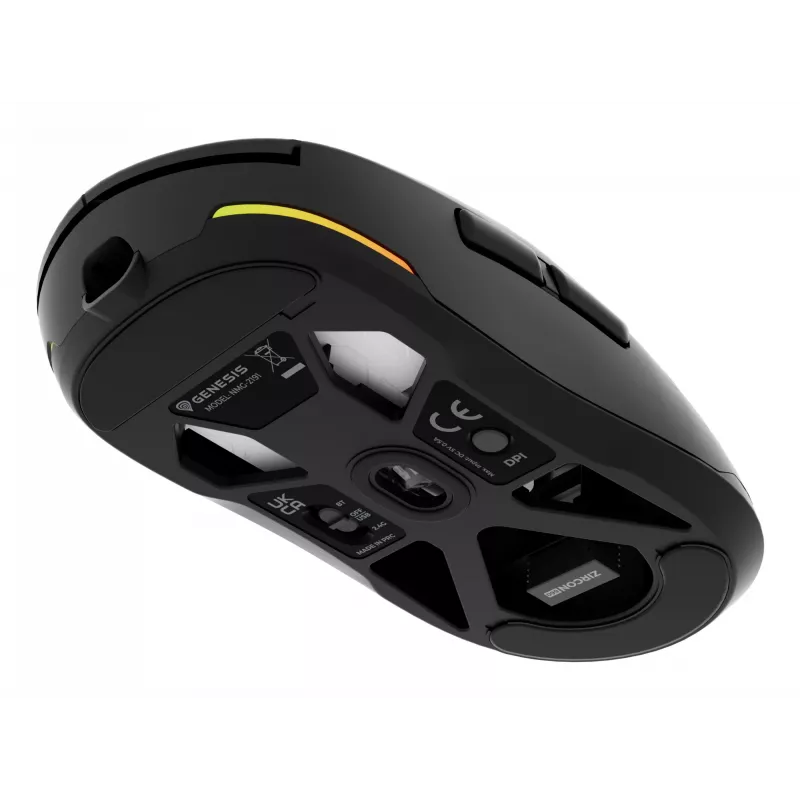 GENESIS Zircon 660 Maus Gaming Rechtshänder RF Wireless + Bluetooth + USB Type-A Optisch 12000 DPI