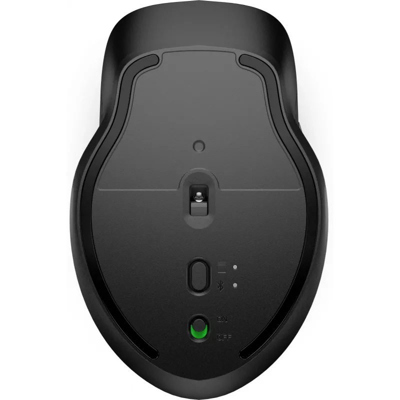 HP 430 Multi-Device Wireless Mouse, beidhändig, optisch, RF Wireless + Bluetooth, 1200 DPI, Schwarz