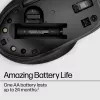 HP 430 Multi-Device Wireless Mouse, beidhändig, optisch, RF Wireless + Bluetooth, 1200 DPI, Schwarz