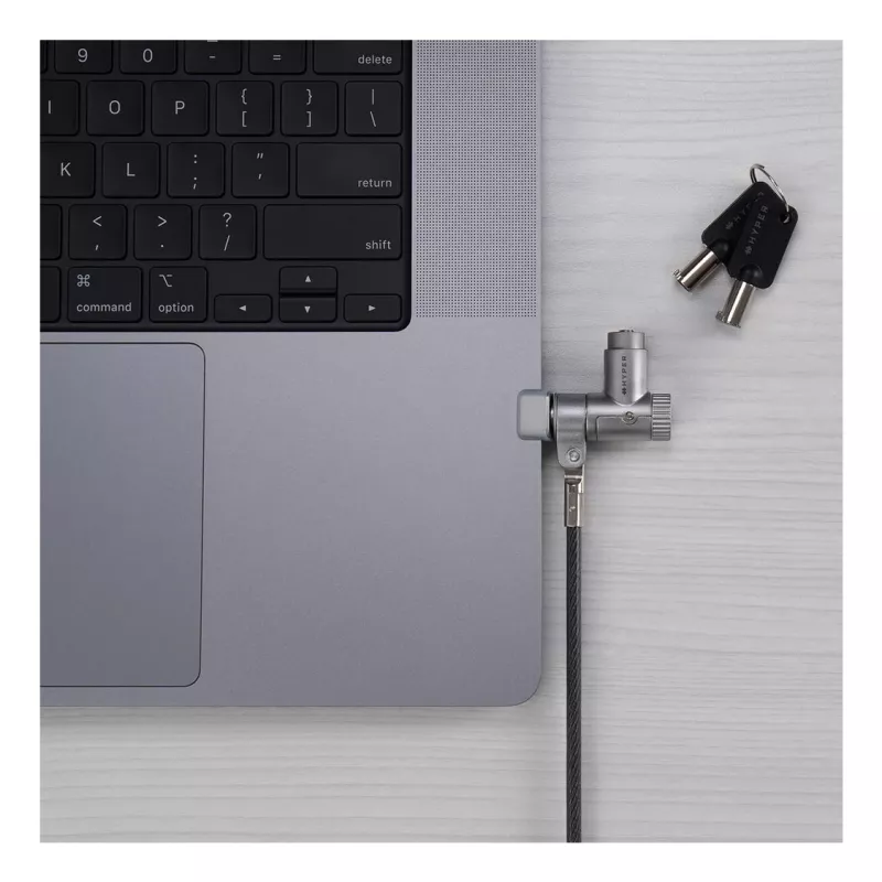 Kabelschloss Targus HS5910GL Silber 2m für Laptop Schlüsselschloss