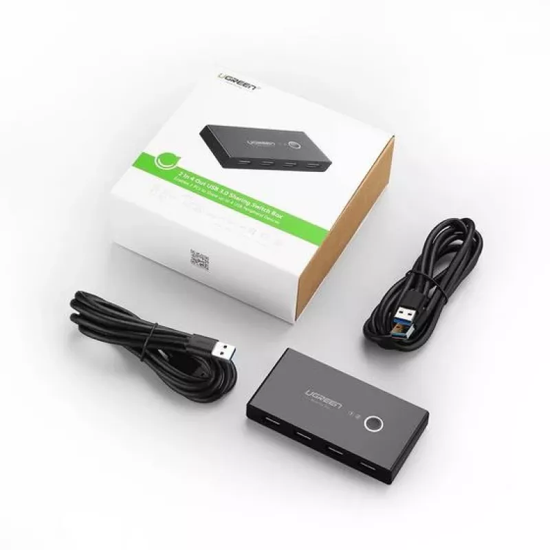 Ugreen 30768 Schnittstellen-Hub USB 3.2 Gen 1 (3.1 Gen 1) Typ-A 5000 Mbit/s Schwarz
