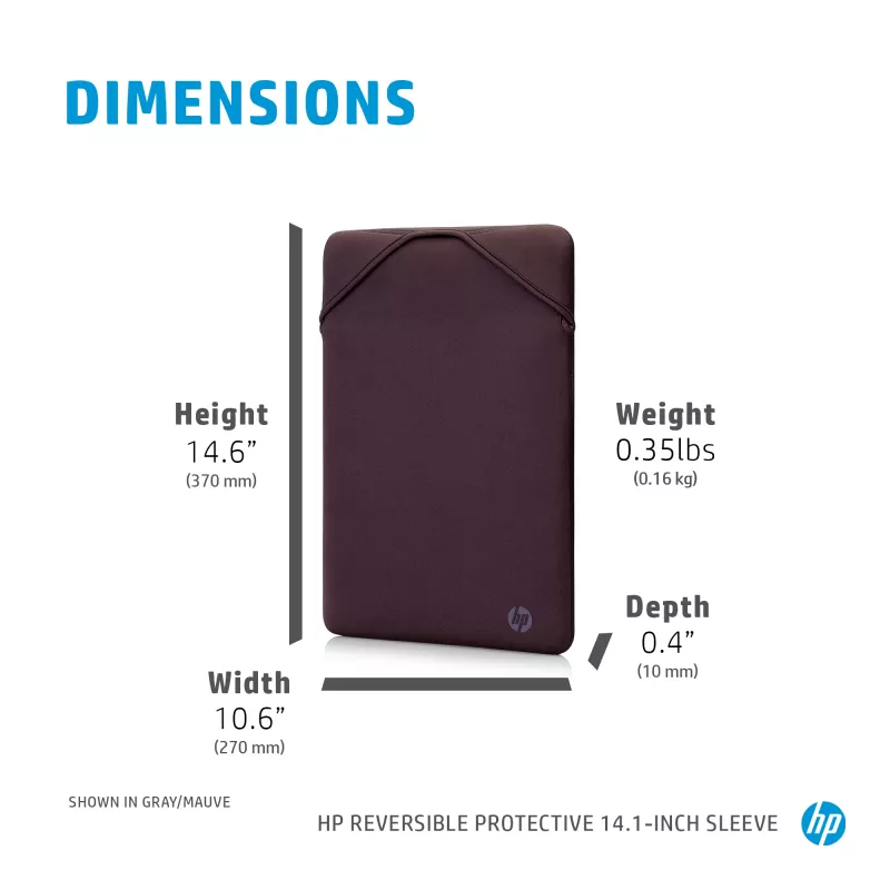 HP Wendbare schützende 14,1-Zoll blaue Laptophülle, Hülle, 160 g