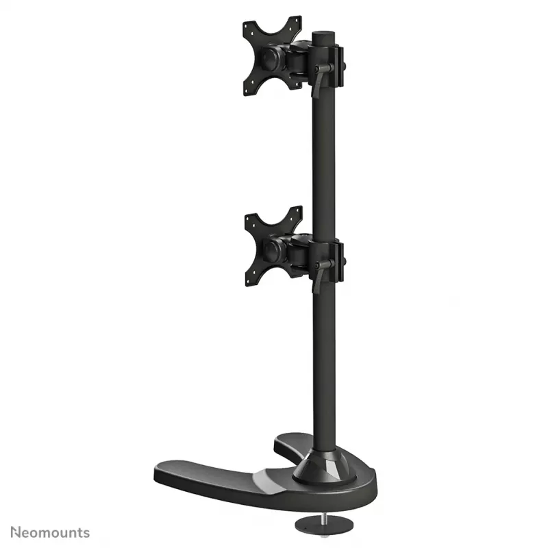 Neomounts FPMA-D700DDV Monitorständer 10-27 Zoll, freistehend/Tischdurchführung, 6 kg, 25,4 cm (10 Zoll), 68,6 cm (27 Zoll), 100 x 100 mm, Schwarz