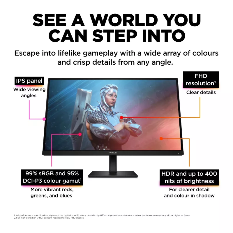 OMEN by HP 27 Zoll FHD 165Hz Gaming Monitor - OMEN 27