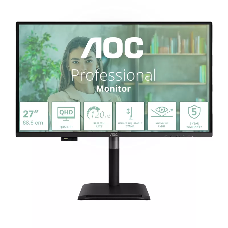 AOC Q27P4U Computer Monitor 68,6 cm (27 Zoll) 2560 x 1440 Pixel Wide Quad HD Schwarz