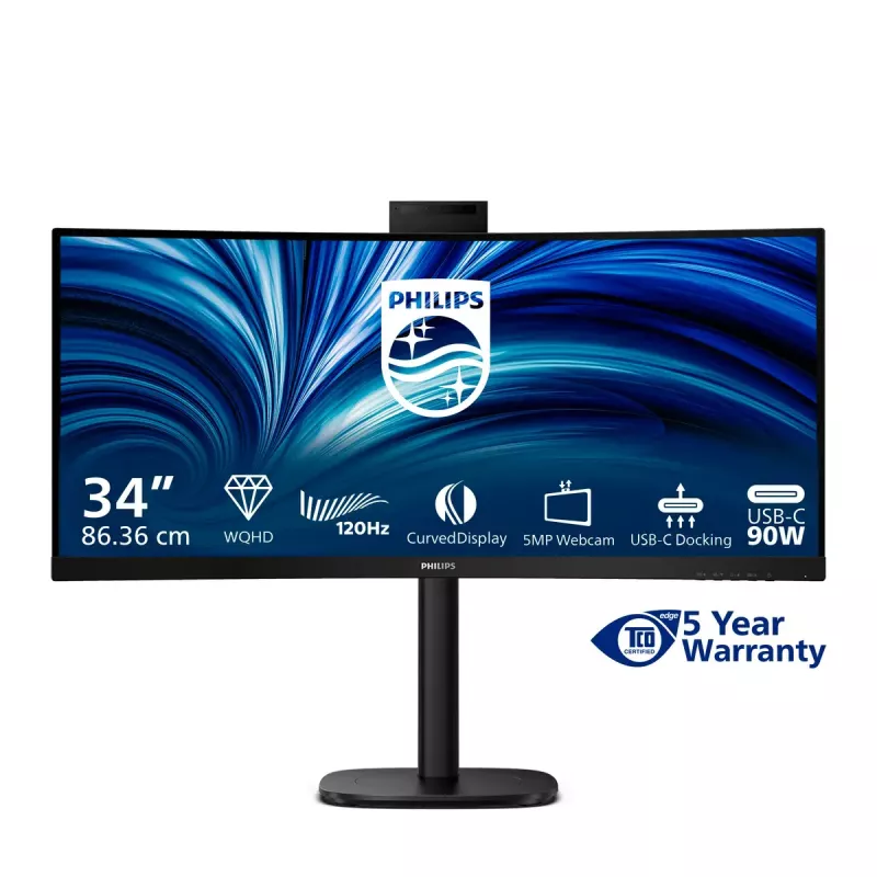 Philips 3000 series 34B2U3600CH/00 Computer Monitor 86,4 cm (34 Zoll) 3440 x 1440 Pixel Wide Quad HD LCD Schwarz