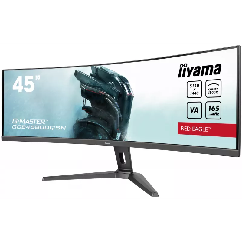iiyama G-MASTER RED EAGLE CURVED Computer Monitor 113 cm (44,5 Zoll) 5120 x 1440 Pixel Dual QHD LED Schwarz
