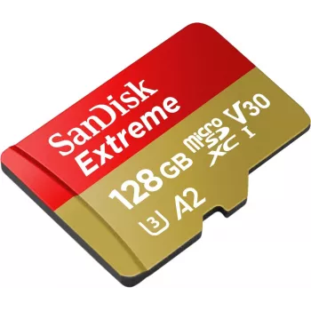 WESTERN DIGITAL Extreme microSDXC 128GB SD-Adapter für Action-Kameras und Drohnen 170MB/s 80MB/s A2 C10 V30 UHS-I U3