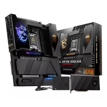 Motherboard MSI MEG X870E GODLIKE — X870E-Chipsatz, AM5-Sockel, ATX, DDR5-Unterstützung
