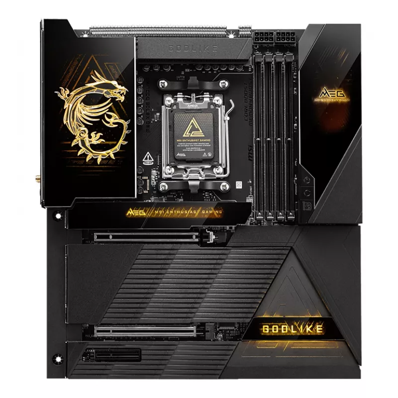 Motherboard MSI MEG X870E GODLIKE — X870E-Chipsatz, AM5-Sockel, ATX, DDR5-Unterstützung
