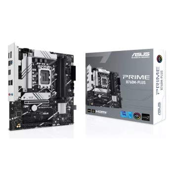 Motherboard ASUS PRIME B760M-PLUS — Intel B760, LGA 1700, micro-ATX, DDR5, 4 DIMM, 192 GB, 2,5 Gb LAN, 2x M.2