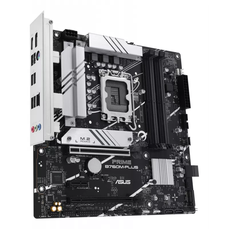 Motherboard ASUS PRIME B760M-PLUS — Intel B760, LGA 1700, micro-ATX, DDR5, 4 DIMM, 192 GB, 2,5 Gb LAN, 2x M.2