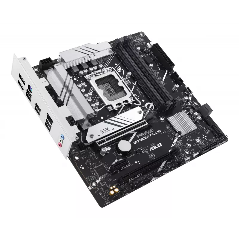 Motherboard ASUS PRIME B760M-PLUS — Intel B760, LGA 1700, micro-ATX, DDR5, 4 DIMM, 192 GB, 2,5 Gb LAN, 2x M.2
