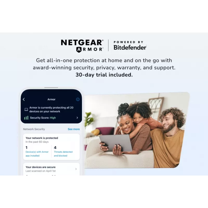 NETGEAR Orbi 870 Tri-Band (2,4 GHz / 5 GHz / 6 GHz) Wi-Fi 7 Schwarz 4 Interne Antennen