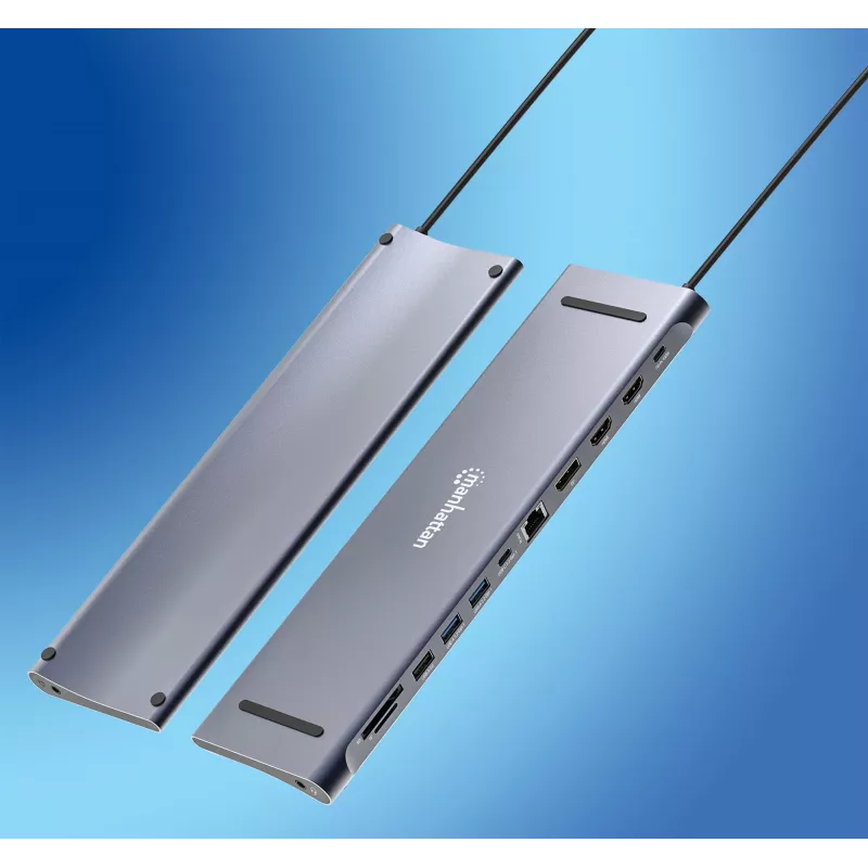 Dock/Hub Manhattan USB-C 10 Ports 4K 60Hz Power Delivery