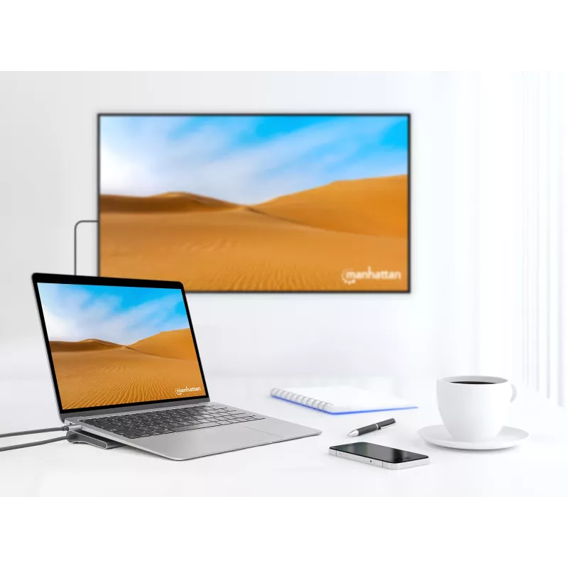 Dock/Hub Manhattan USB-C 10 Ports 4K 60Hz Power Delivery