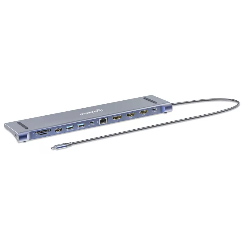 Dock/Hub Manhattan USB-C 10 Ports 4K 60Hz Power Delivery