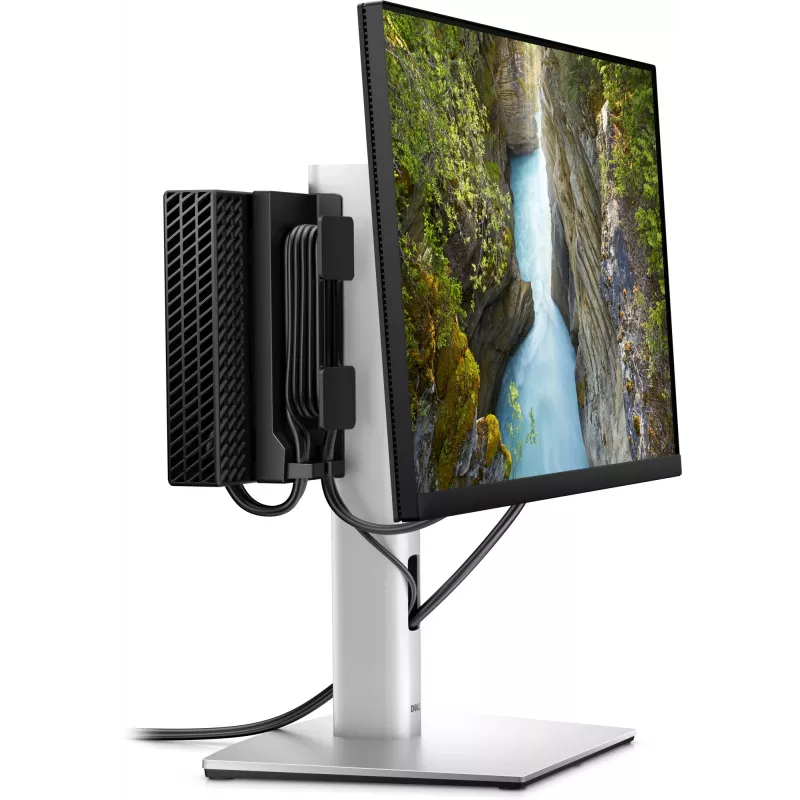 DELL Pro Micro All-in-One Stand - MFS22, 5,8 kg, 48,3 cm (19 Zoll), 68,6 cm (27 Zoll), 100 x 100 mm, Höhenverstellung, Silber, Schwarz