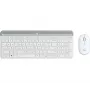 LOGITECH Schlankes kabelloses Tastatur- und Maus-Set Mk470 - Offwhite - Qwerty US/international