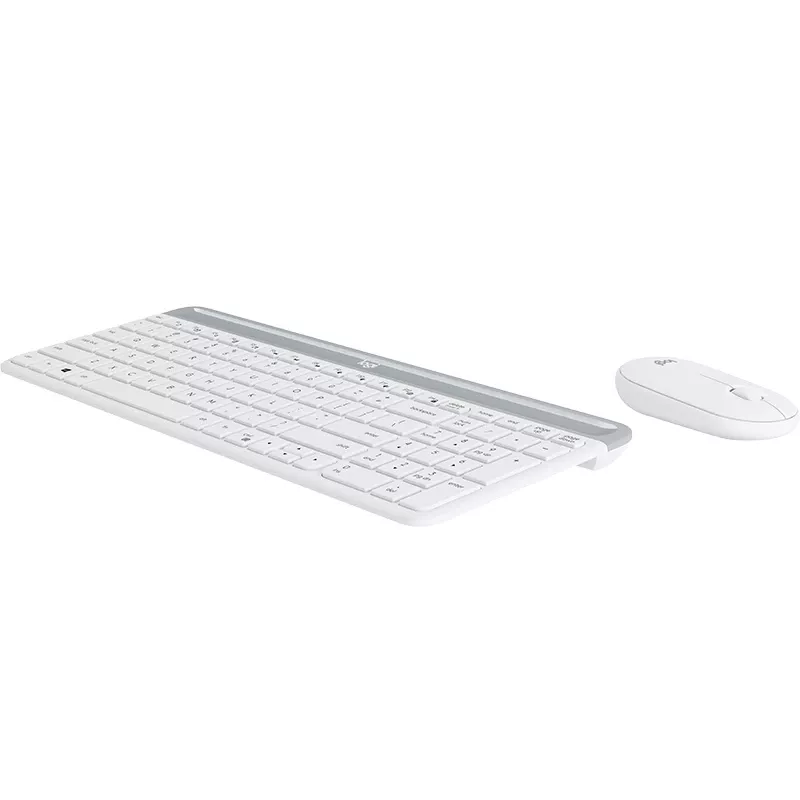 LOGITECH Schlankes kabelloses Tastatur- und Maus-Set Mk470 - Offwhite - Qwerty US/international