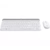 LOGITECH Schlankes kabelloses Tastatur- und Maus-Set Mk470 - Offwhite - Qwerty US/international