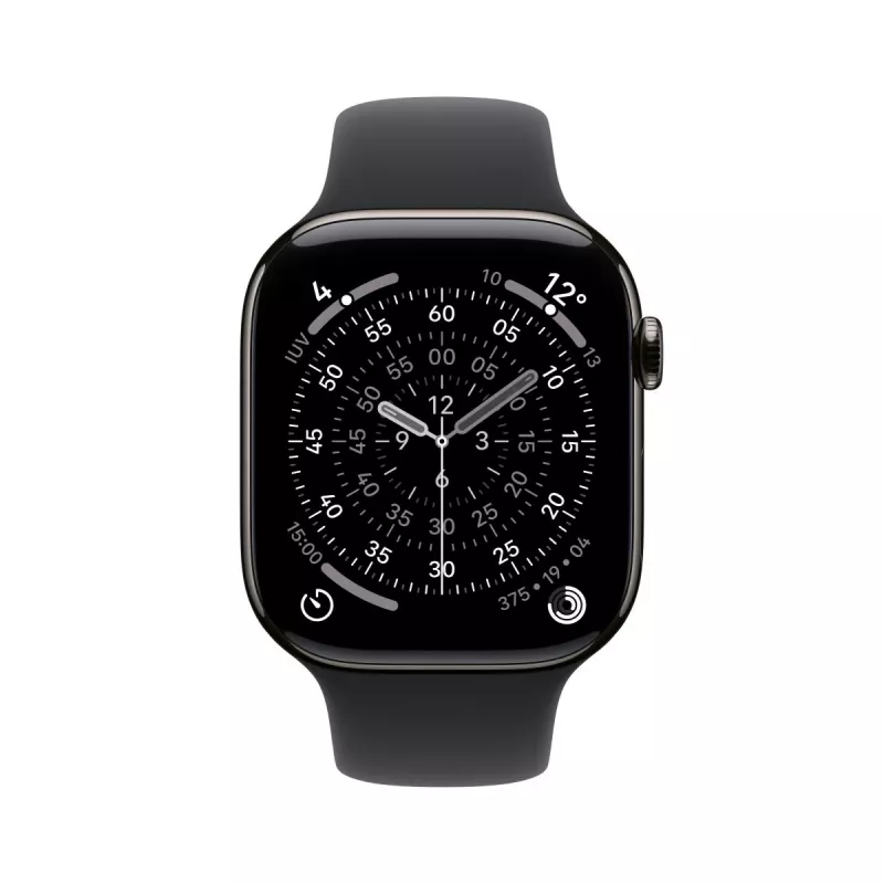 APPLE Watch Series 11 GPS + Cellular 46mm Schiefer Titanium Gehäuse mit schwarzem Sportarmband S/M