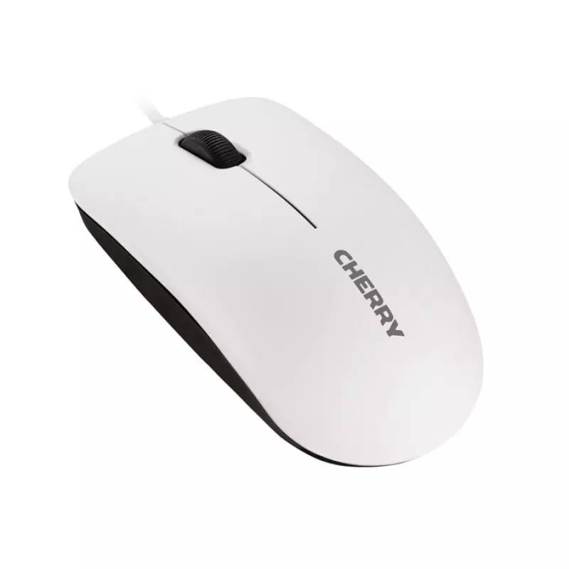 CHERRY MC 1000 Kabelmaus, Hellgrau, USB, beidhändig, optisch, USB Typ-A, 1200 DPI, Grau