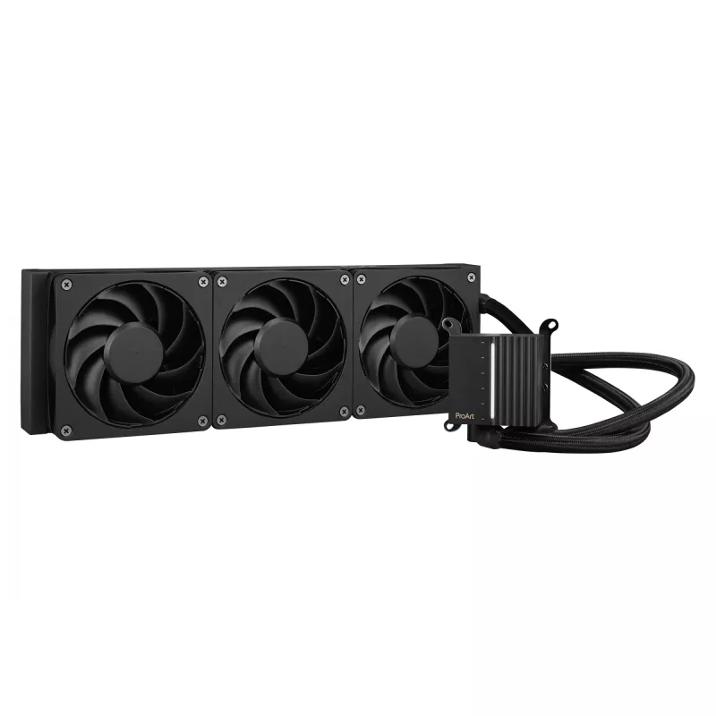 Flüssigkeitskühlsatz ASUS ProArt LC 360 Schwarz — 3x120 mm Lüfter 800–2200 U/min, Radiator 360 mm, Kupferboden, 40 cm Schläuche
