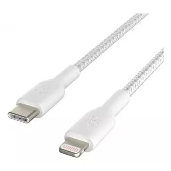 BELKIN Lightning-auf-USB-C-Kabel Geflecht 1m Weiß