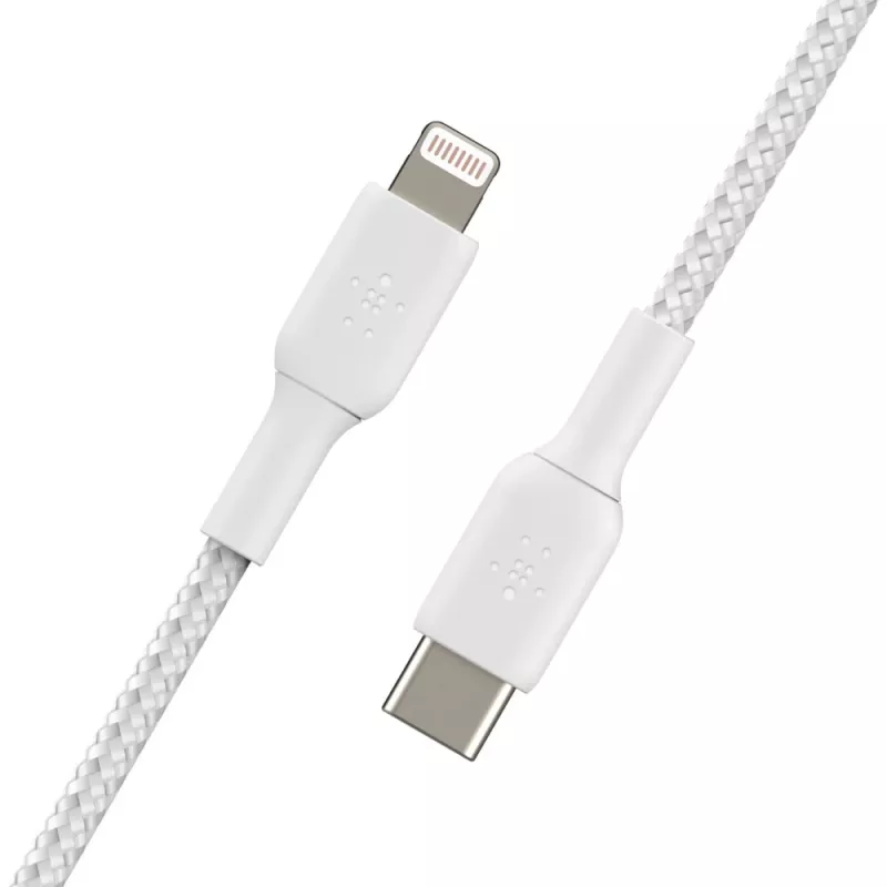 BELKIN Lightning-auf-USB-C-Kabel Geflecht 1m Weiß