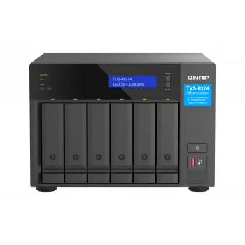 QNAP TVS-H674 NAS Tower Intel® Core™ i5 i5-12400 32 GB DDR4 0 TB QuTS hero Schwarz