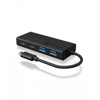 ICY BOX IB-HUB1426-CPD USB 3.2 Gen 1 (3.1 Gen 1) Type-C 5000 Mbit/s Schwarz