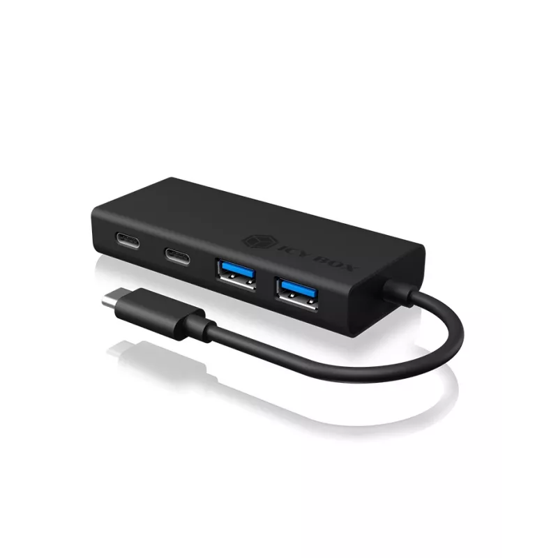 ICY BOX IB-HUB1426-CPD USB 3.2 Gen 1 (3.1 Gen 1) Type-C 5000 Mbit/s Schwarz