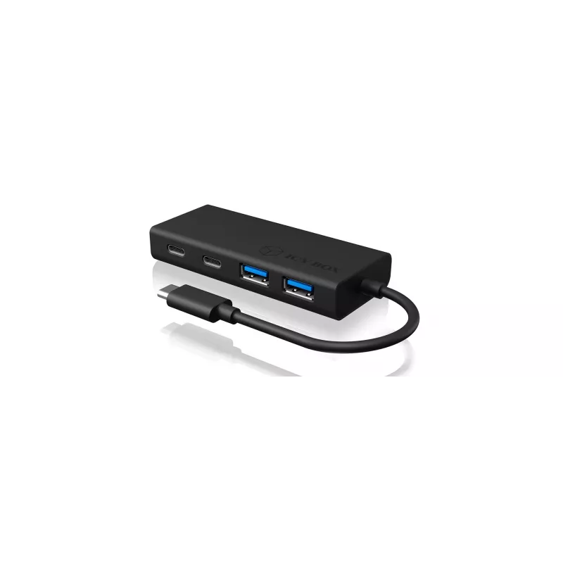 ICY BOX IB-HUB1426-CPD USB 3.2 Gen 1 (3.1 Gen 1) Type-C 5000 Mbit/s Schwarz