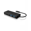 ICY BOX IB-HUB1426-CPD USB 3.2 Gen 1 (3.1 Gen 1) Type-C 5000 Mbit/s Schwarz