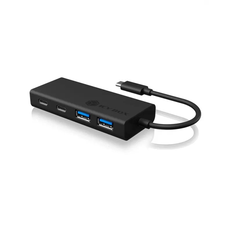 ICY BOX IB-HUB1426-CPD USB 3.2 Gen 1 (3.1 Gen 1) Type-C 5000 Mbit/s Schwarz