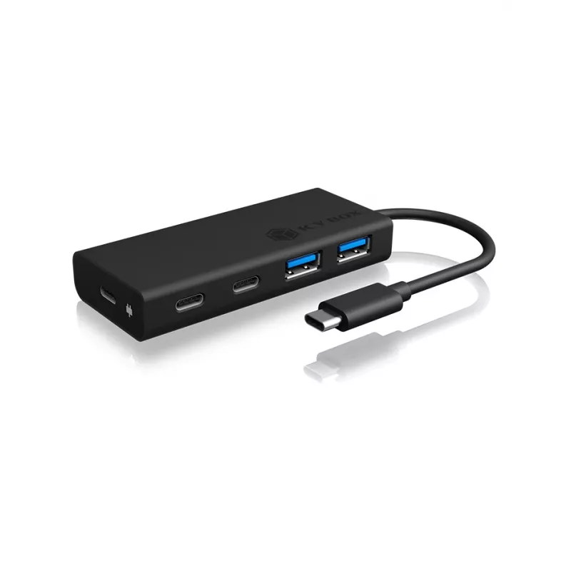 ICY BOX IB-HUB1426-CPD USB 3.2 Gen 1 (3.1 Gen 1) Type-C 5000 Mbit/s Schwarz