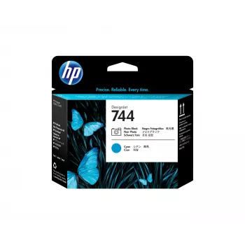 HP 744 Photo Schwarz/Cyan DesignJet Druckkopf