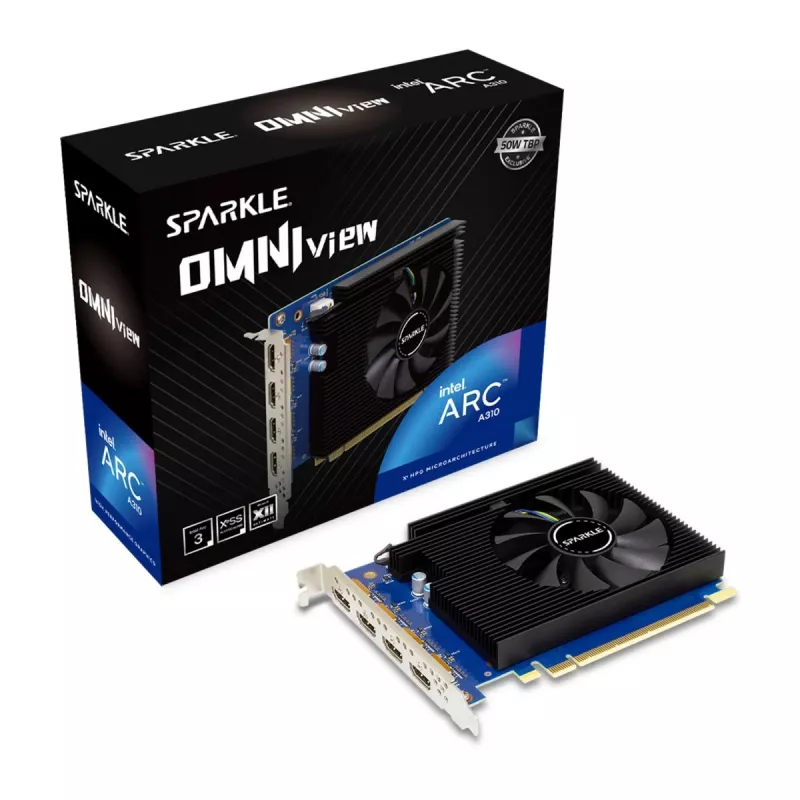 Grafikkarte Sparkle Intel Arc A310 OMNI View — 4 GB GDDR6, 2000 MHz, PCIe 4.0 x8
