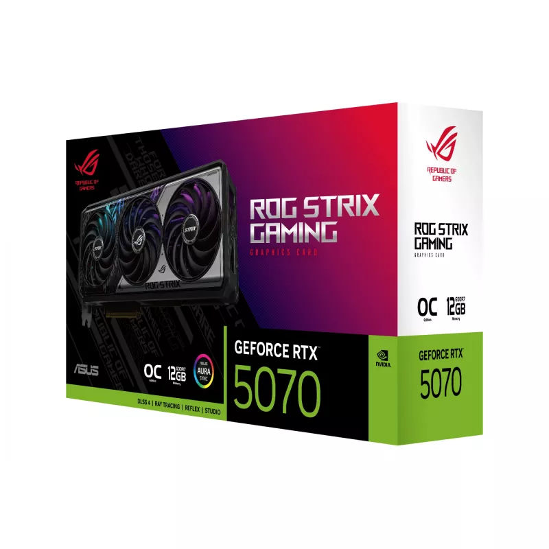 Grafikkarte ASUS GeForce RTX 5070 12 GB GDDR7, PCIe 5.0, 192-Bit, 3xDP 2.1b, 2xHDMI 2.1b, 3-Lüfter, OC