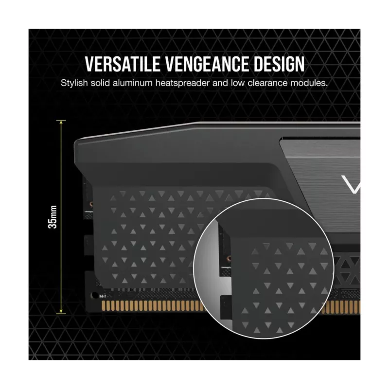 CORSAIR Arbeitsspeicher 64GB - DDR5 (2x32GB) DRAM 5600MT/s CL40 Memory Kit - Black Vengeance