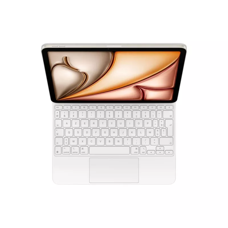 APPLE Magic Tastatur für iPad Air 11 Zoll (M2/M3/M4) – Weiß – AZERTY Französisch (MDFV4F/A)