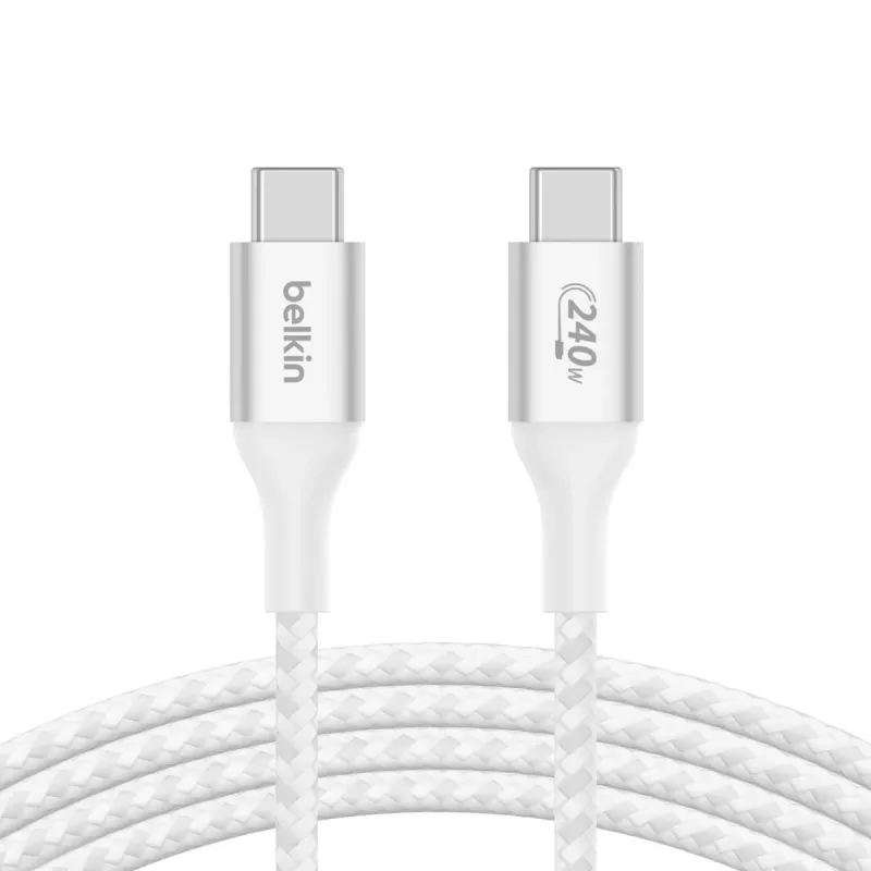 BELKIN USB-Kabel - BoostCharge - USB-C-auf-USB-C-Kabel 240W - 1m - Weiß