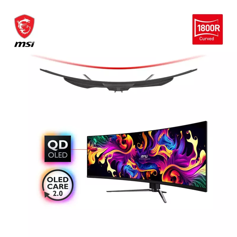 MSI MPG 491CQPDE QD-OLED Computermonitor 124,5 cm (49 Zoll) 5120 x 1440 Pixel DQHD Schwarz
