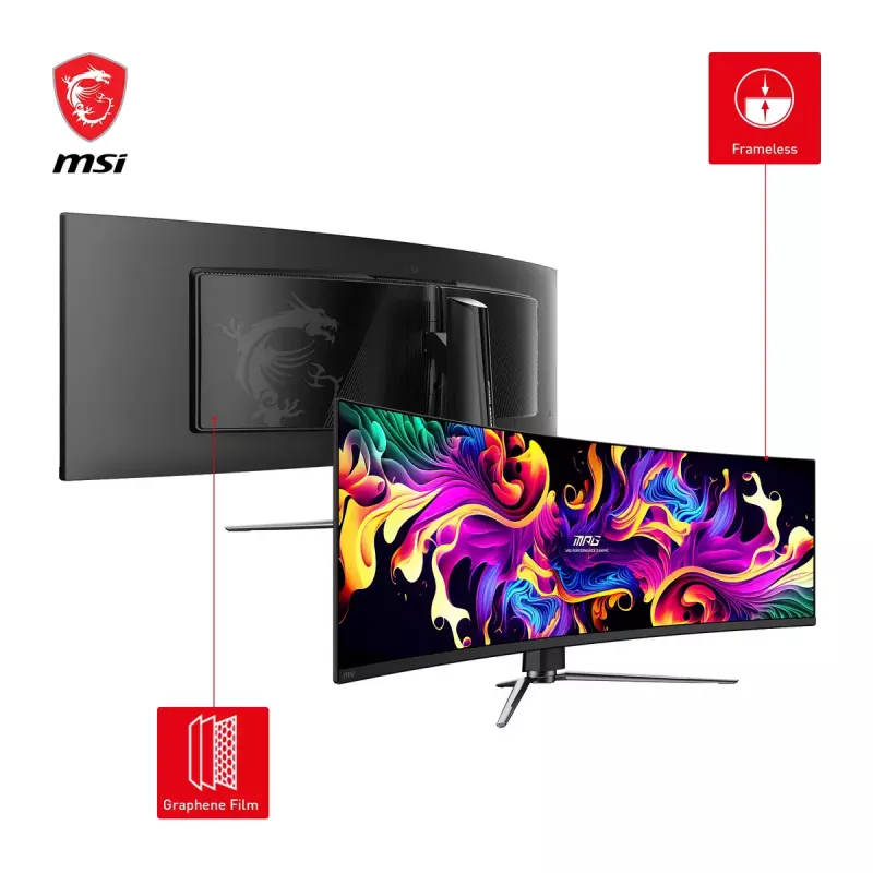 MSI MPG 491CQPDE QD-OLED Computermonitor 124,5 cm (49 Zoll) 5120 x 1440 Pixel DQHD Schwarz