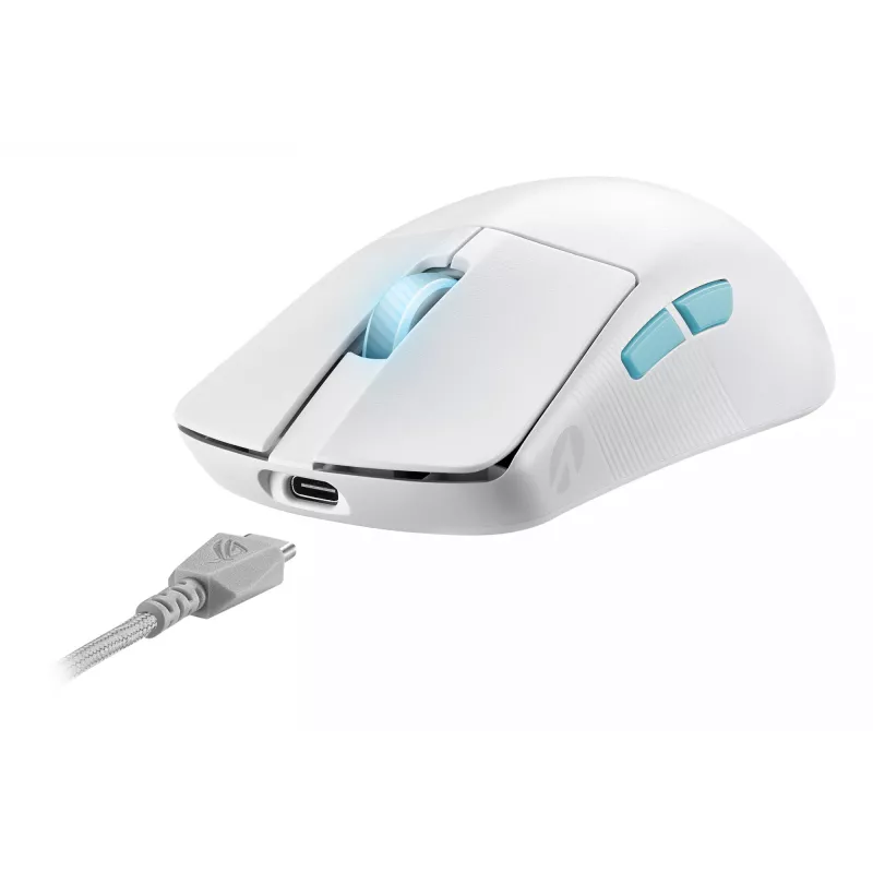 ASUS ROG Harpe Ace Aim Lab Edition Maus Gaming Beidhändig RF Wireless + Bluetooth + USB Type-C Opto-mechanisch 36000 DPI