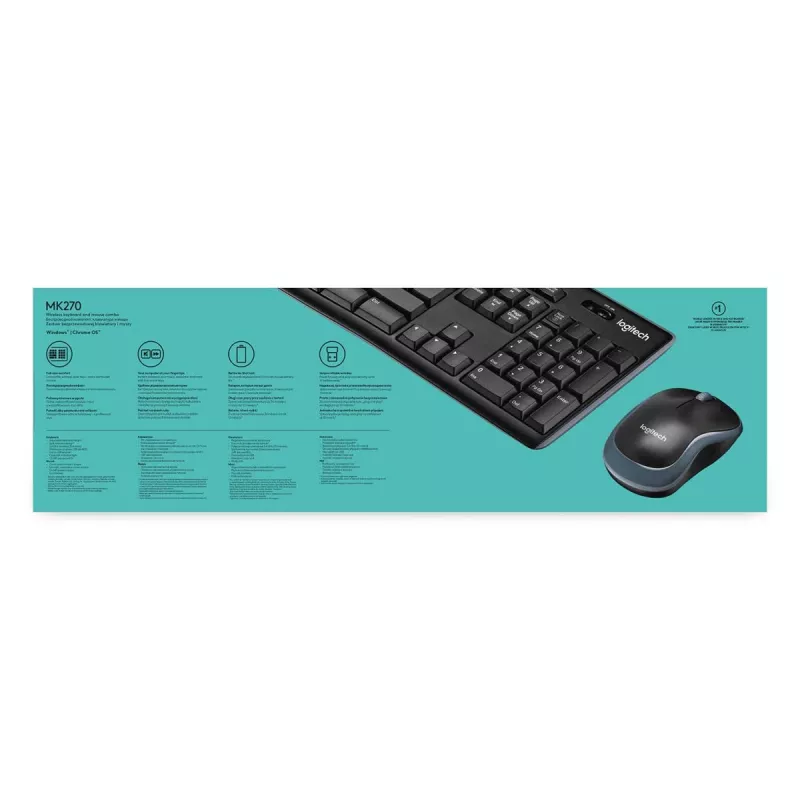 LOGITECH Wireless Desktop Mk270 - Azerty Belgisch